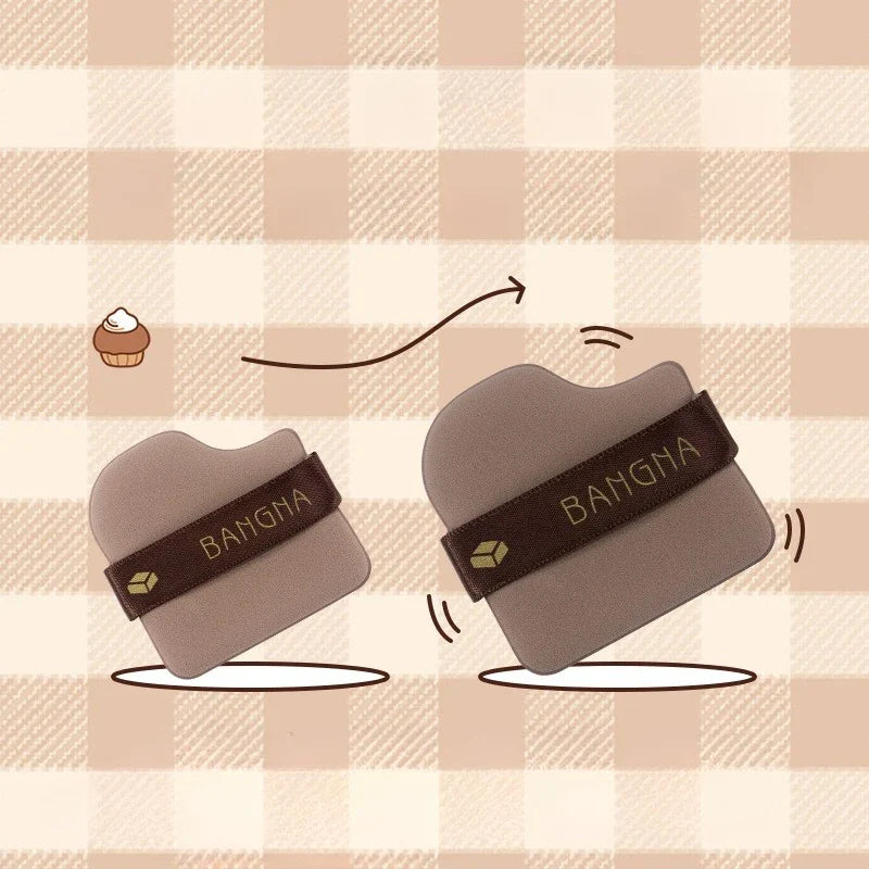 6PCS Chocolate Biscuit Powder Puff Makeup Blender Puff Air Cushion Foundation Sponge Loose Powder Puffs Cosmetic Applicator Tool