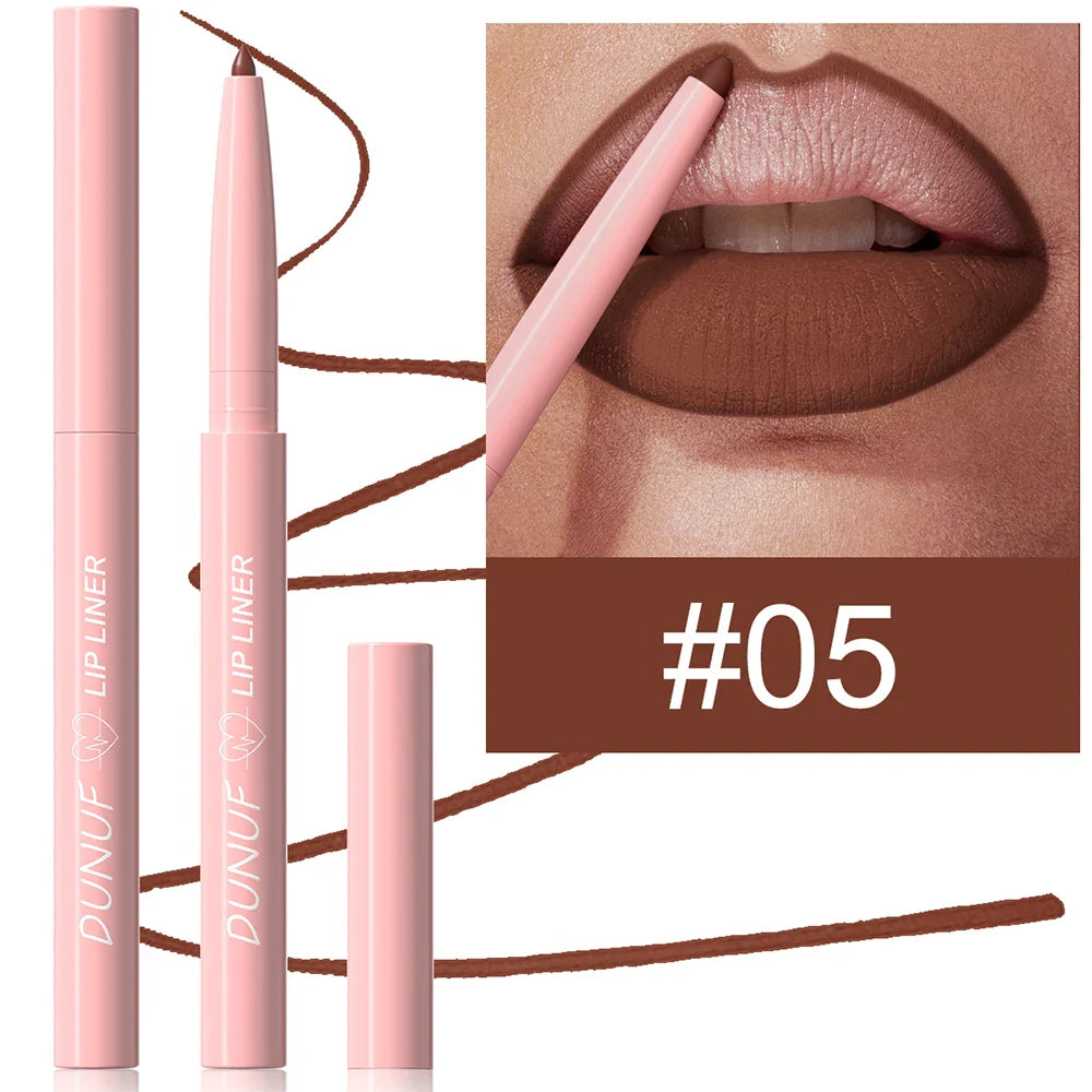 12-Color Luxury Matte Lipliner - Waterproof, Moisturizing,Long-Lasting,Non-Stick,Perfect Versatile Shades for All Skin Types