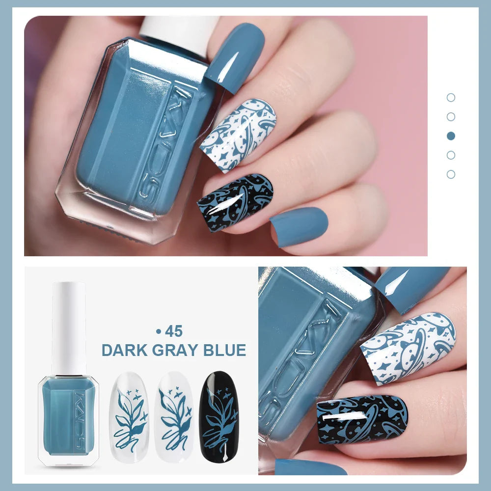 11ml Nail Stamping Polish Gold Silver Colorful Varnishes Lacquers Printing Image Stamp Plate Manicure DIY Salon Stamper Tool