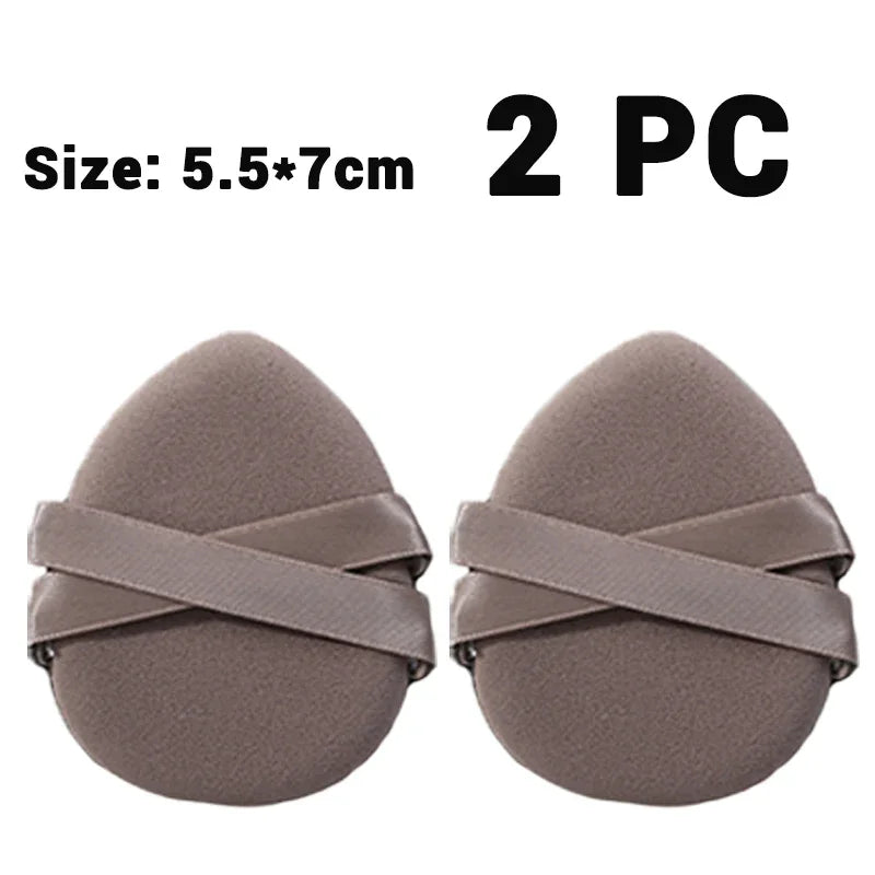 30Pcs Thickened Double Ribbon Wet Dry Dual-use Makeup Puff Black Skin Color Teardrop Shape Powder Puffs Foundation Cosmetic Tool
