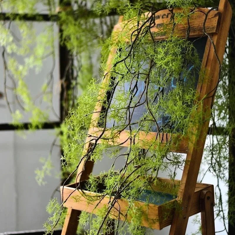 140 cm artificial plant black bone mango vine 1 piece 5 branches home wall hanging ivy green fake flower plant pine needles new