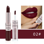 1PC Pink Lipstick Sexy Lip Gloss 2 In 1 Lip Tint Waterproof Long -Lasting Moisture Red Lip Matte Lipstick Make-Up For Women