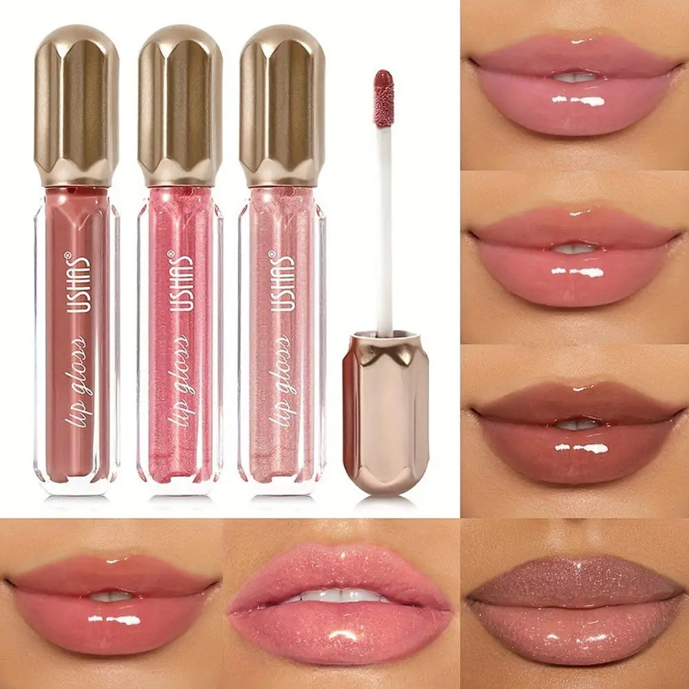 6 Color Mirror Pearl Lip Gloss Waterproof Long Lasting Moisturizing Liquid Lipstick Shimmery Glitter Lip Gloss Women Lip Makeup