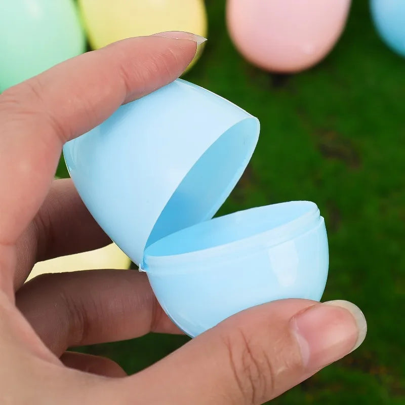10/50PCS Colorful Easter Eggs Plastic Fillable Bird Pigeon Eggs DIY Craft Easter Party Home Decoration Funny Kids Opening Toys