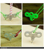 10/15pcs Camping Glow Deck Nails Outdoor Travel Hiking Tent Accessories 3 Holes Screw Spikes Luminous Metal Canopy Pegs Stakes