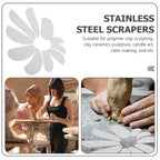 10 Pcs Carving Knife Stainless Steel Clay Scraper Sculpture Crafts Tool for Ceramic Spatula