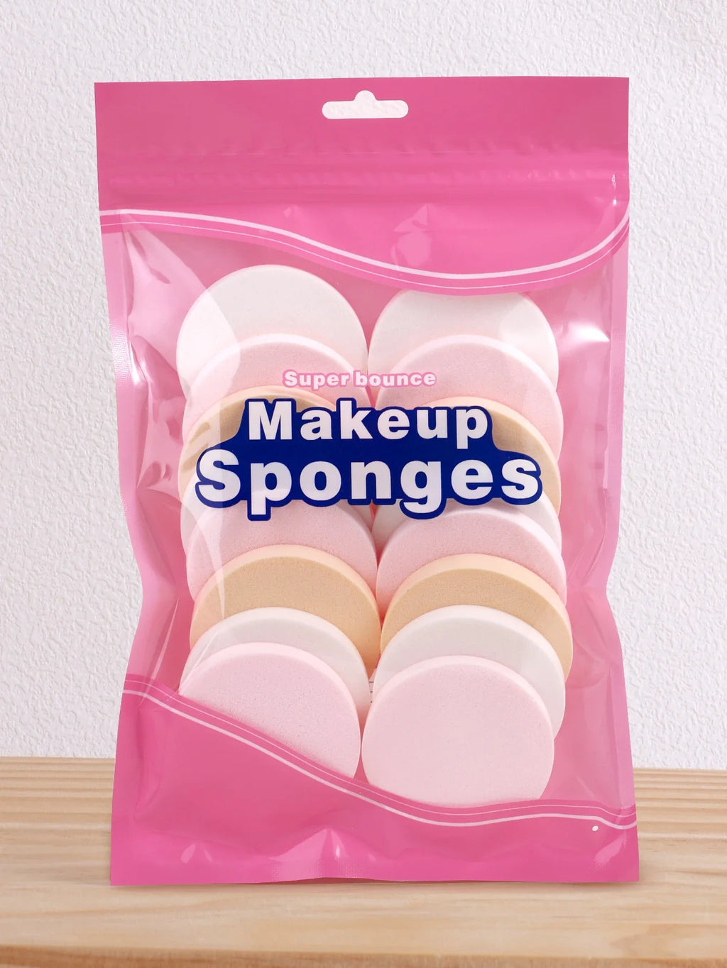 16/ Pack, colorful dry and wet makeup powder puff, round makeup sponge soft facial foundation and make-up tools.