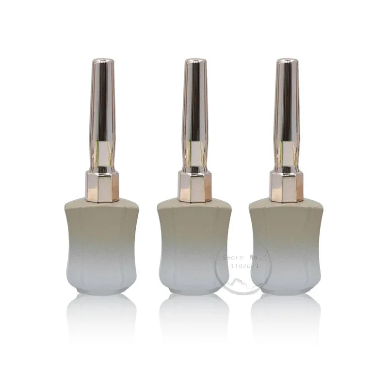 12ml Special Shape Luxury Glass Gel Nail Polish Bottle with Plastic Caps and Brush Refillable Nail Polish Touch Up Bottle