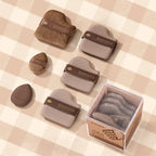 6PCS Chocolate Biscuit Powder Puff Makeup Blender Puff Air Cushion Foundation Sponge Loose Powder Puffs Cosmetic Applicator Tool