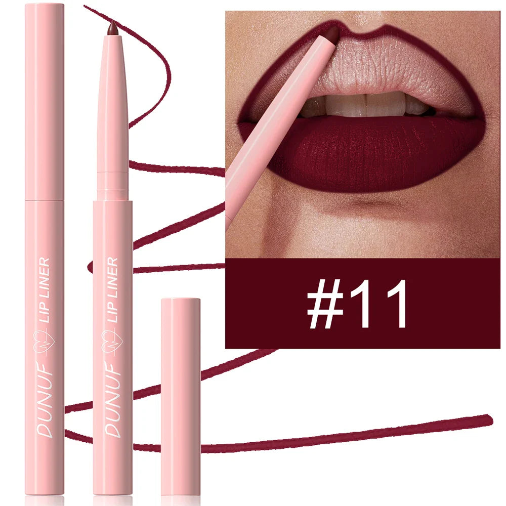 12-Color Luxury Matte Lipliner - Waterproof, Moisturizing,Long-Lasting,Non-Stick,Perfect Versatile Shades for All Skin Types