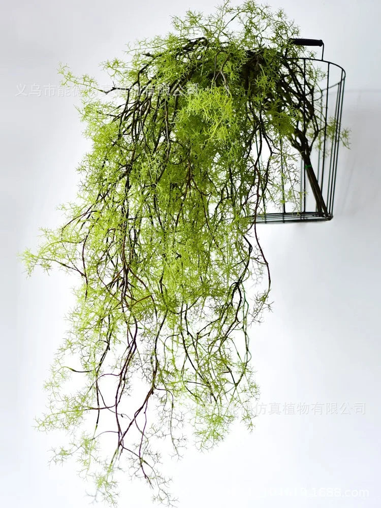 140 cm artificial plant black bone mango vine 1 piece 5 branches home wall hanging ivy green fake flower plant pine needles new