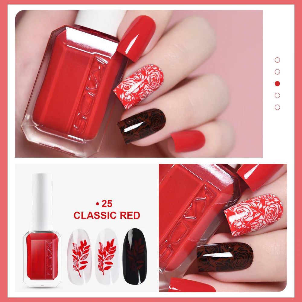 11ml Nail Stamping Polish Gold Silver Colorful Varnishes Lacquers Printing Image Stamp Plate Manicure DIY Salon Stamper Tool