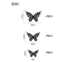 12 Pieces 3D Hollow Butterfly Wall Sticker Bedroom Living Room DIY Butterflies Art Wall Decor Wedding  Wallpaper Home Decoration