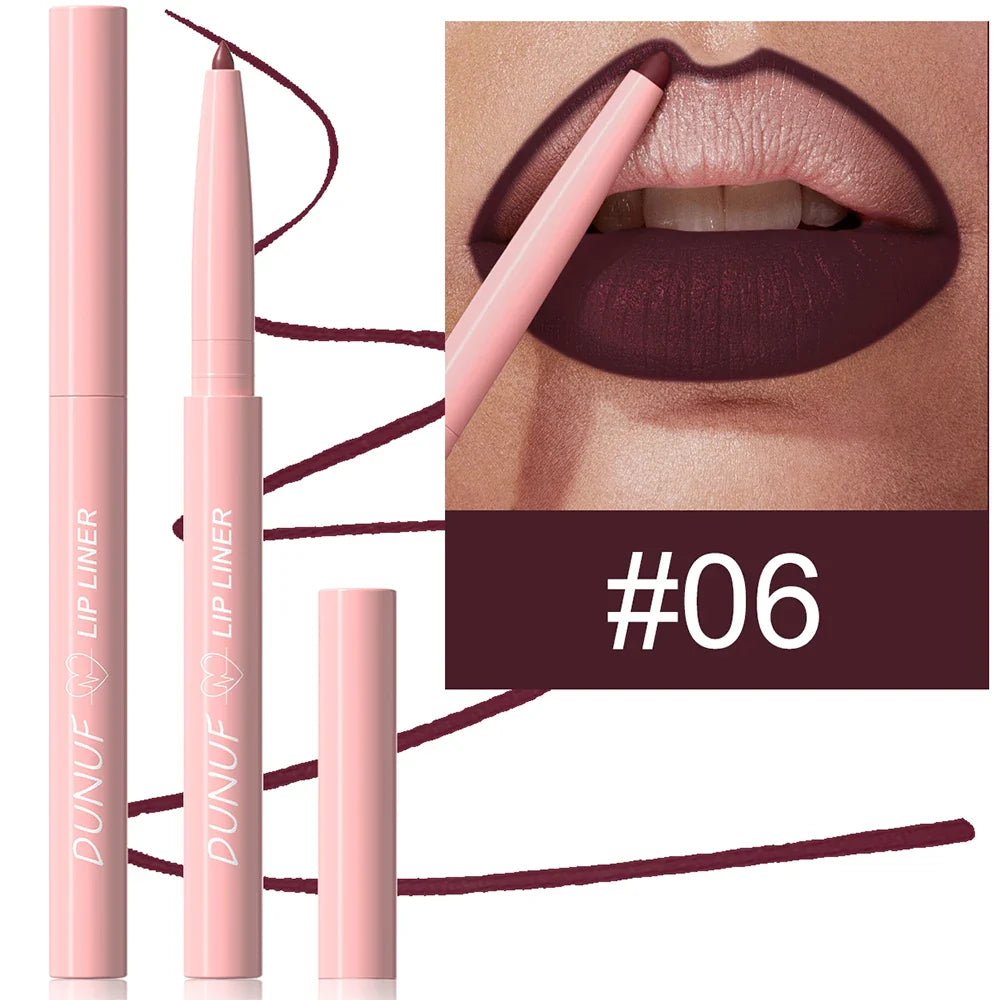 12-Color Luxury Matte Lipliner - Waterproof, Moisturizing,Long-Lasting,Non-Stick,Perfect Versatile Shades for All Skin Types