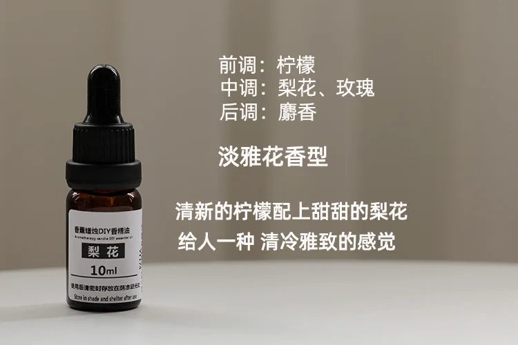 10ml Candle Scents Oil Soluble Essence DIY Aromatherapy Candle Essential Oil Handmade Soap Gypsum Expanded Fragrance Crystal