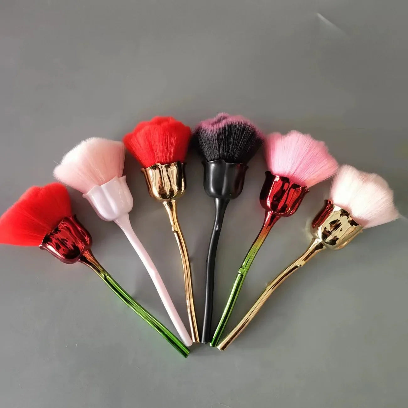 1pc Powder Brush Rose Head Makeup Brush Pink Single Powder Brush Foundation Make Up Brush Soft Hair Nail Blush