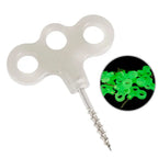 10/15pcs Camping Glow Deck Nails Outdoor Travel Hiking Tent Accessories 3 Holes Screw Spikes Luminous Metal Canopy Pegs Stakes