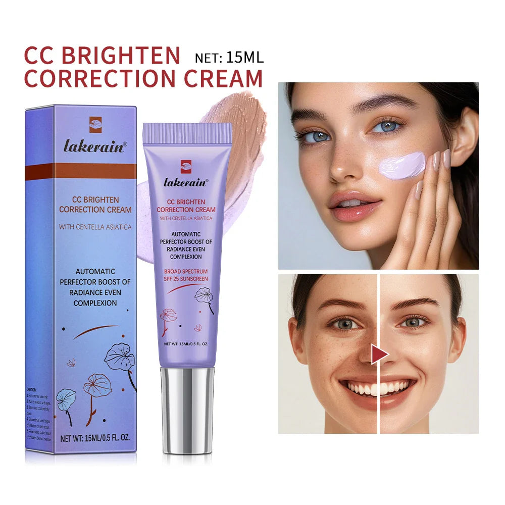 3Pcs /Set CC Cream Centella Korean Makeup Foundation Foundation Cream for Face Base Makeup Color Changing Liquid Foundation