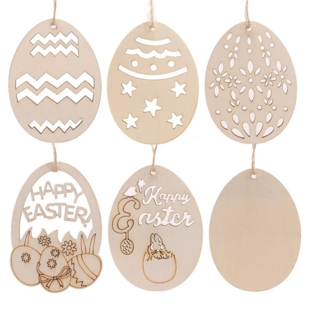12/24 Pcs Wooden DIY Easter Painting Filled Colored Eggs for Easter Kids Birthday Party Baby Shower School Party Gift Decoration
