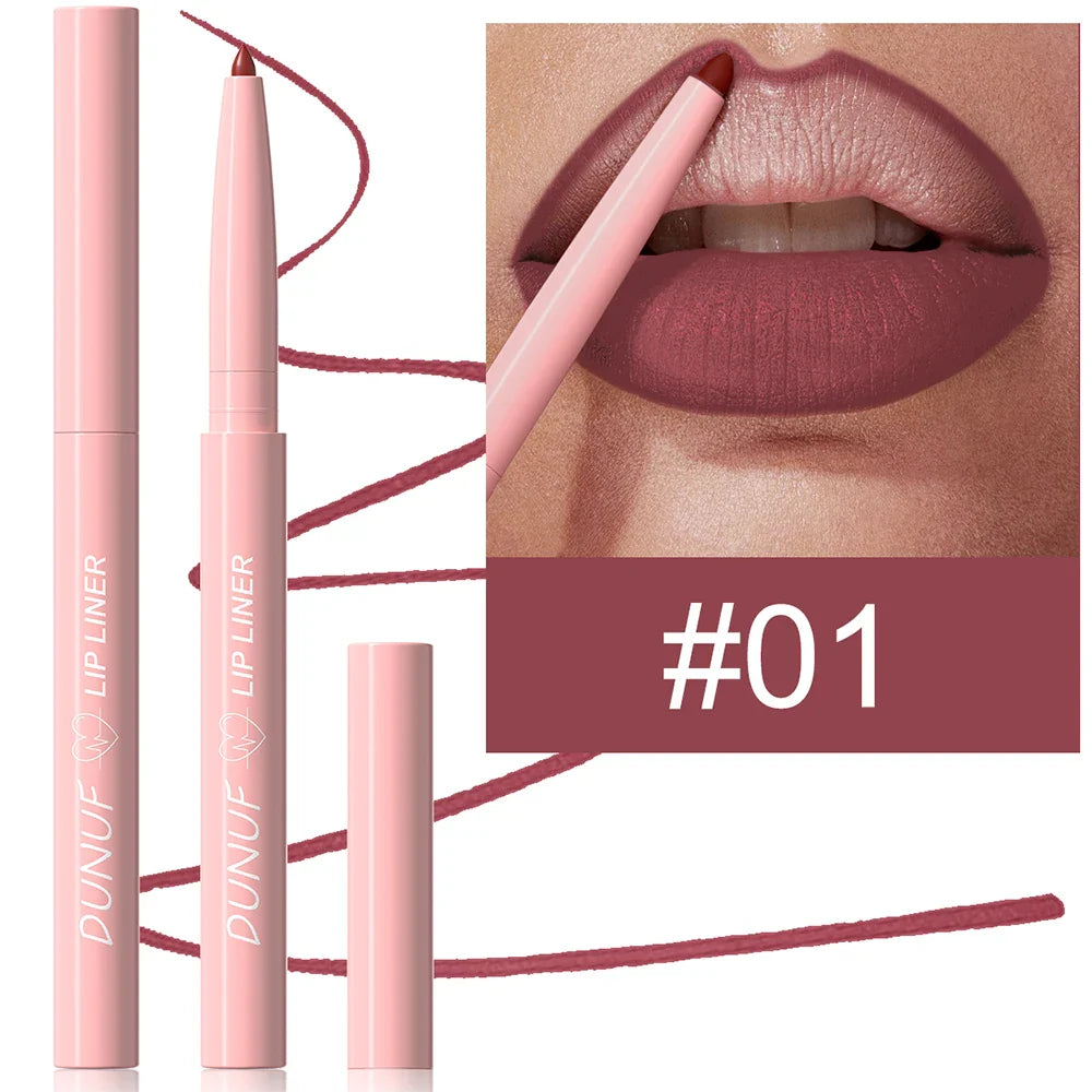 12-Color Luxury Matte Lipliner - Waterproof, Moisturizing,Long-Lasting,Non-Stick,Perfect Versatile Shades for All Skin Types