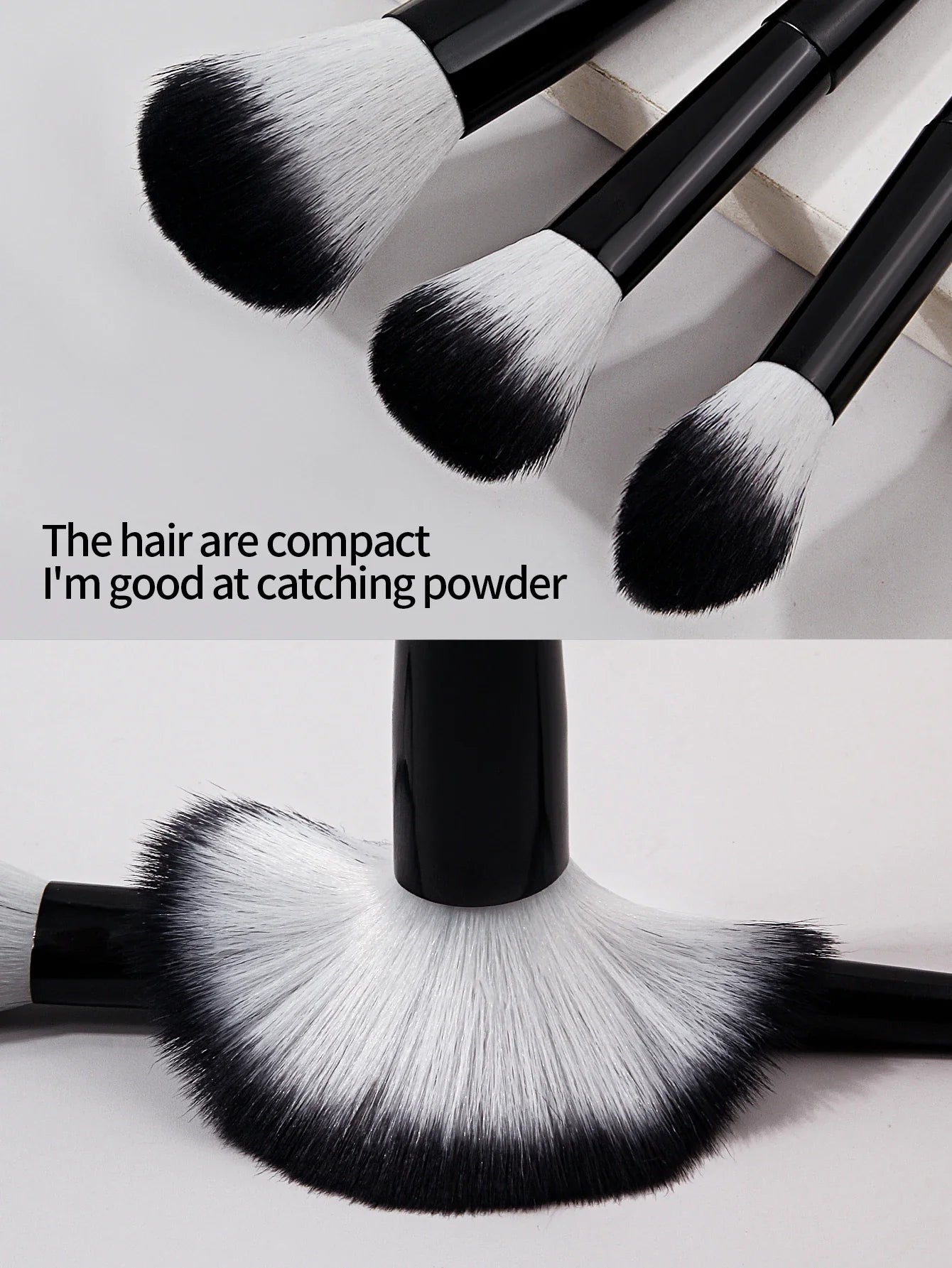 20pcs Makeup Brushe set Premium Synthetic Powder Foundation brush +Sparkling storage bucket and 6 makeup sponge powder puffs