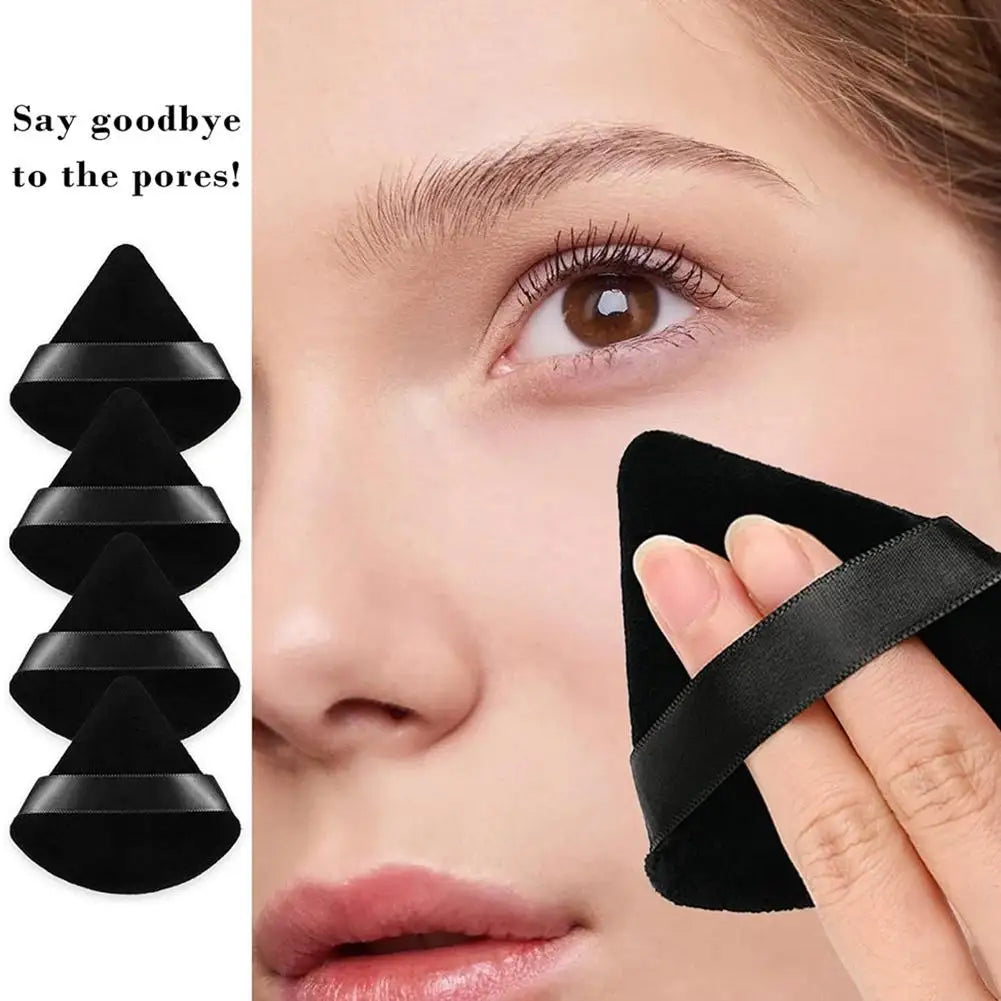 1pcs Washable Velvet Foundation Puff Triangle Powder Puff Soft Makeup Sponge for Face Make Up Eye Contouring Shadow