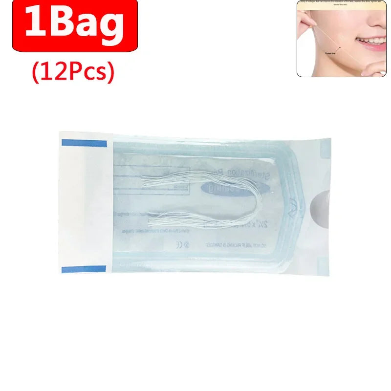 12-6000Pcs Protein Thread Collagen Face Lifting Thread Anti Aging Face Filler Wrinkle Remove Collagen Thread Carved Essence Care