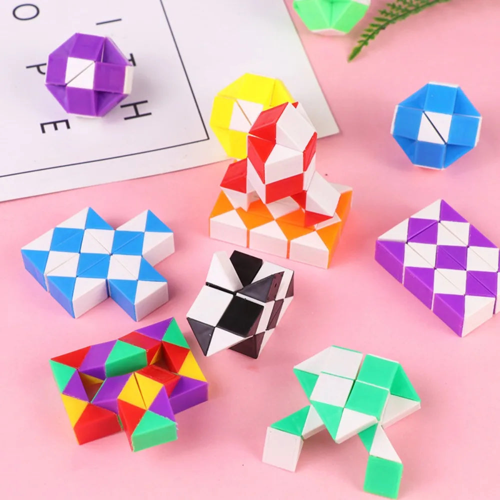 12/24/36 Pcs Fun 24-Segment Folding Variety Puzzle Kids Birthday Wedding Party Guest Gift Easter Pinata Filler New Year’s Gift