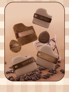 6PCS Chocolate Biscuit Powder Puff Makeup Blender Puff Air Cushion Foundation Sponge Loose Powder Puffs Cosmetic Applicator Tool