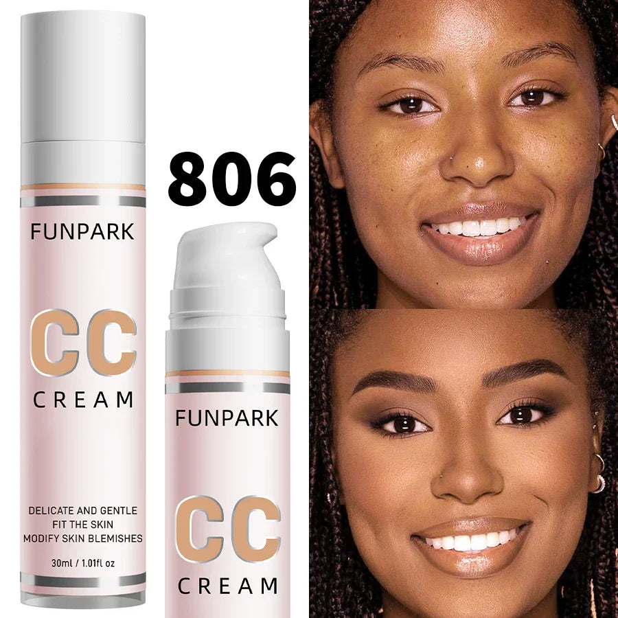 30ml 1Pc Color Correcting CC Cream Facial Foundation Waterproof Concealer Whitening Liquid Foundation Korean Makeup Cosmetics