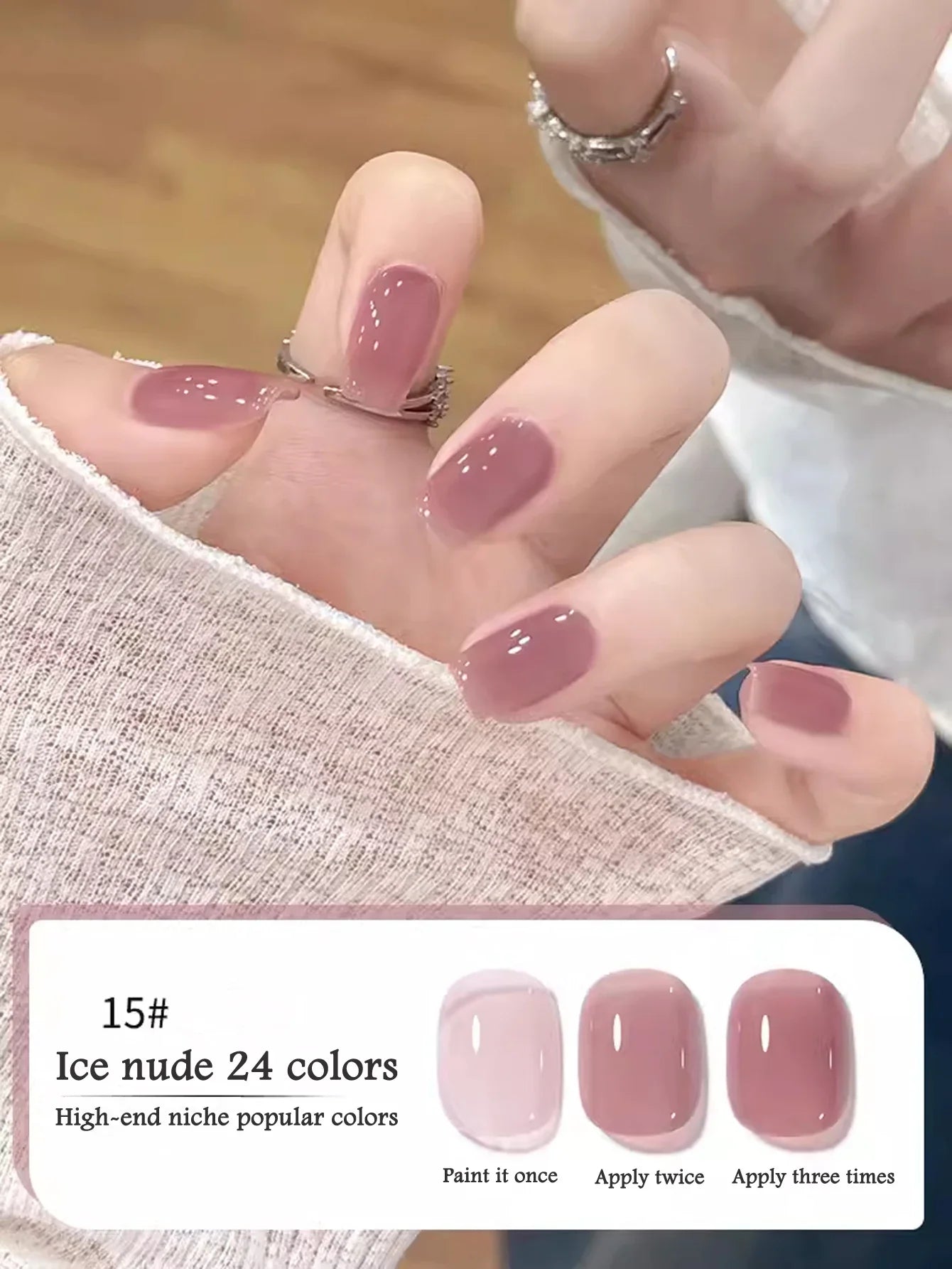1-30pcs PSK Nude Pink Color Nail Art Ice Transparent Bare Color Nail Enamel 2025 New Net Red Popular White Gel Nail Polish