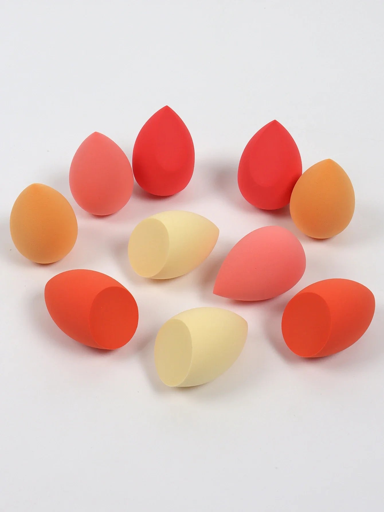 30 Beauty Eggs (Makeup Sponges) Foundation Make-Up Mixed Beauty Sponge, Liquid, Cream and Powder Without Blemish, Multi-Color C