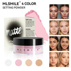4 Colors Matte Loose Powder Face Whitening Skin Finish Transparent Pink Nude Mineral Makeup Cosmetic Foundation Setting Powder