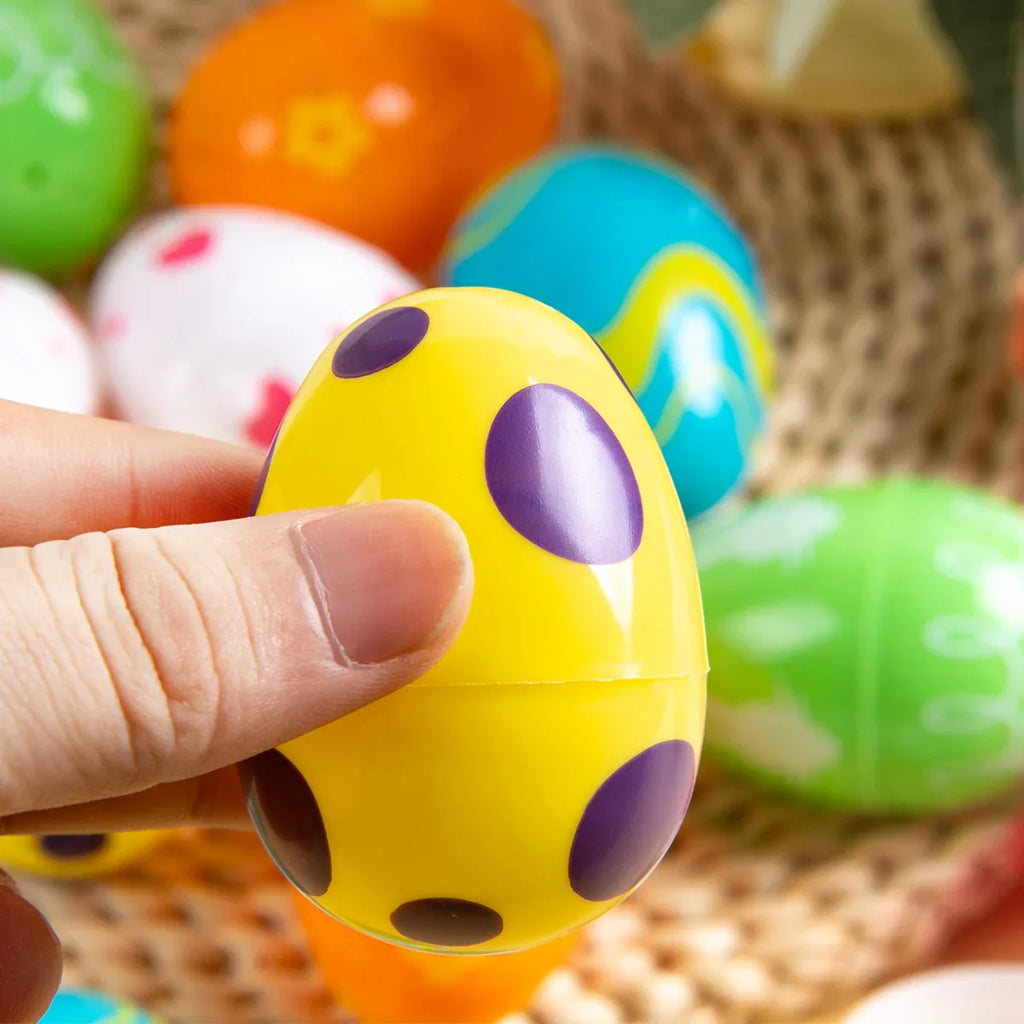 12/24pcs Easter Fillable Opening Egg Plastic Easter Eggs Decoration For Home Kids Happy Easter Favor Candy Gift Packaging boxes