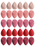 30 Beauty Eggs (Makeup Sponges) Foundation Make-Up Mixed Beauty Sponge, Liquid, Cream and Powder Without Blemish, Multi-Color C