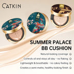 Catkin Phoenix Cushion Foundation Full Coverage, Sheer Satin Finish, Refill Included, Light Beige