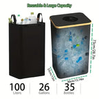 100L Kitchen Recycling Bin & Storage Bags, Kitchen Recycle Bin, Large Capacity Bottle Recycle Bin With Removable Tote Bags,