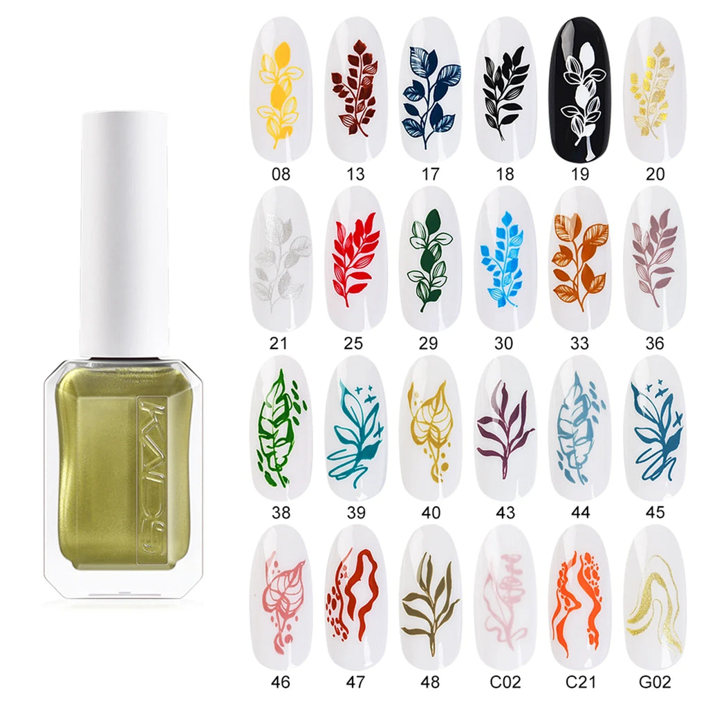11ml Nail Stamping Polish Gold Silver Colorful Varnishes Lacquers Printing Image Stamp Plate Manicure DIY Salon Stamper Tool