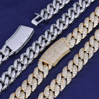 13mm Cuban Link Chain Necklaces Iced Out Miami Cuban Chain for Man Women Iced Out Shiny Inlaid Zircon Hip Hop Jewelry