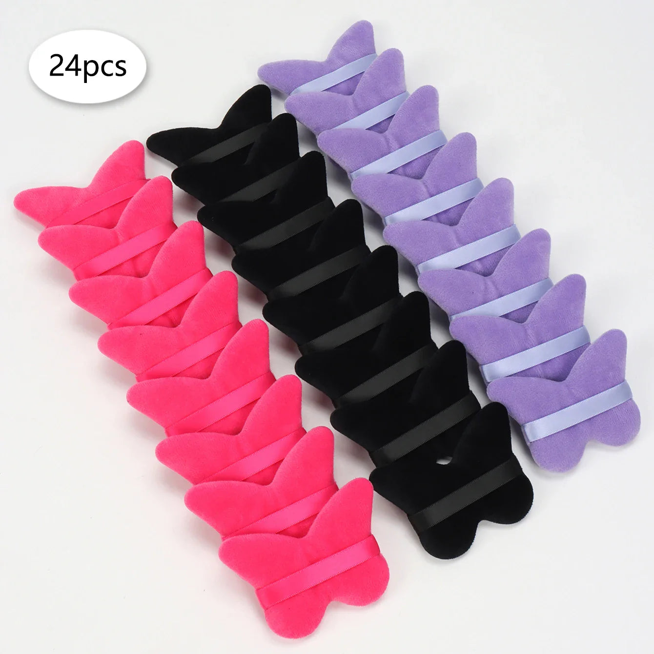 6/12/24Pcs Powder Puff Wet Dry Use for Loose Powder Liquid Cosmetic Soft Plush Powder Puff Makeup Foundation New in Trending