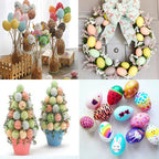 10/20pcs 5/7/9cm Easter Foam Egg Polystyrene Styrofoam Foam Egg Ball DIY Painting Bird Pigeon Eggs Eatser Party Decor Kids Favor