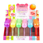 2 In 1 Cute Lollipop Lip Gloss Moisturizing Lip Plumper Lip Balm Lipstick Mineral Oil Lip Nutritious Lips Care Makeup Cosmetics