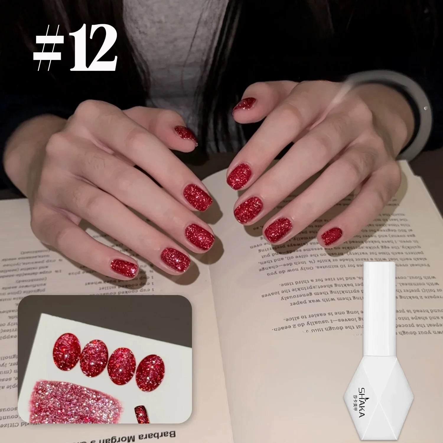 1-12pcs SHAKA Summer Autumn Huayu Xingchen Orange Green Red Gel Nail Polish 2025 New Halloween Versatile Nail Gel