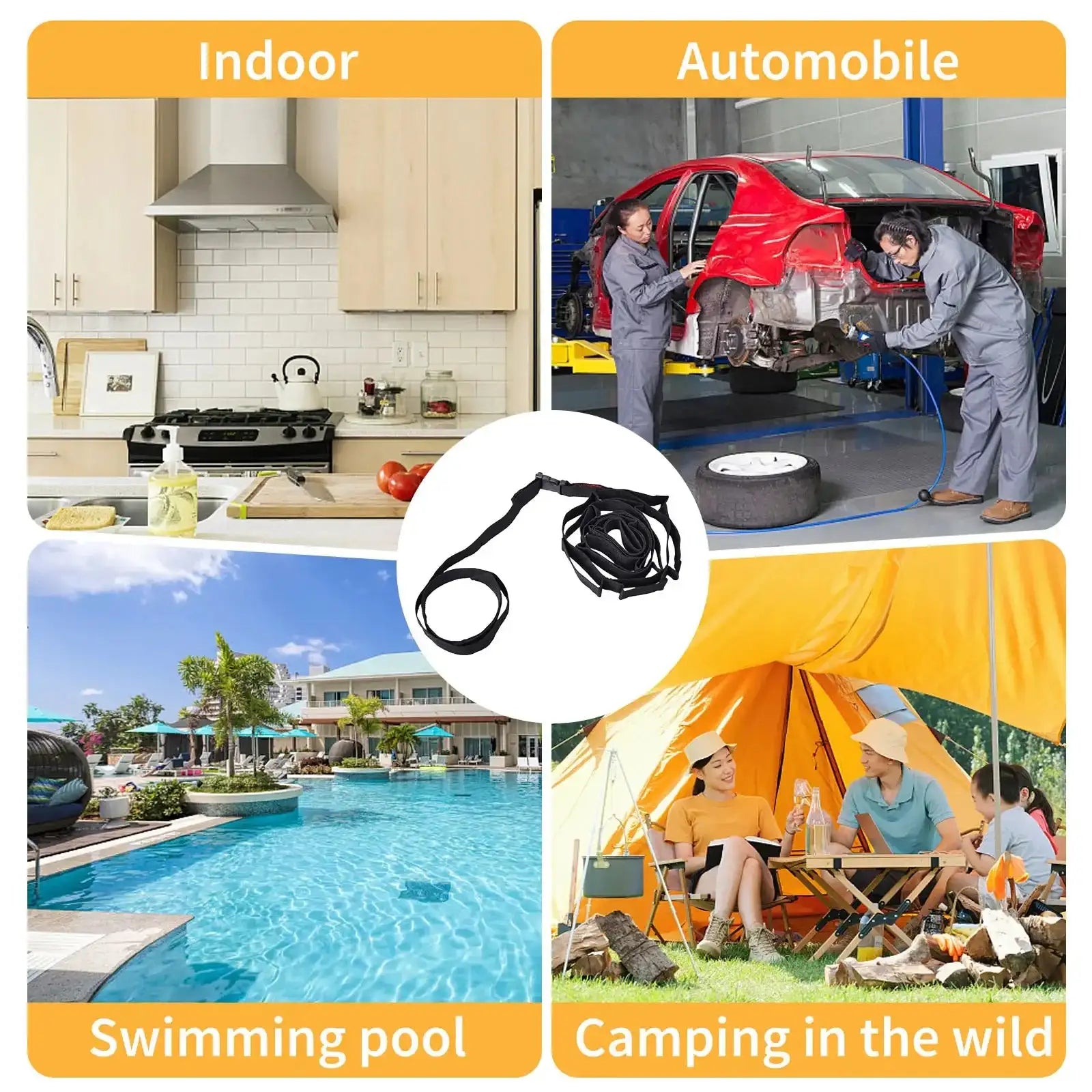 1.8 Outdoor Hanging Rope Portable Lanyard Canopy Hanger Camping Campsite Storage Strap Hiking Tent Accessories Camping Gear