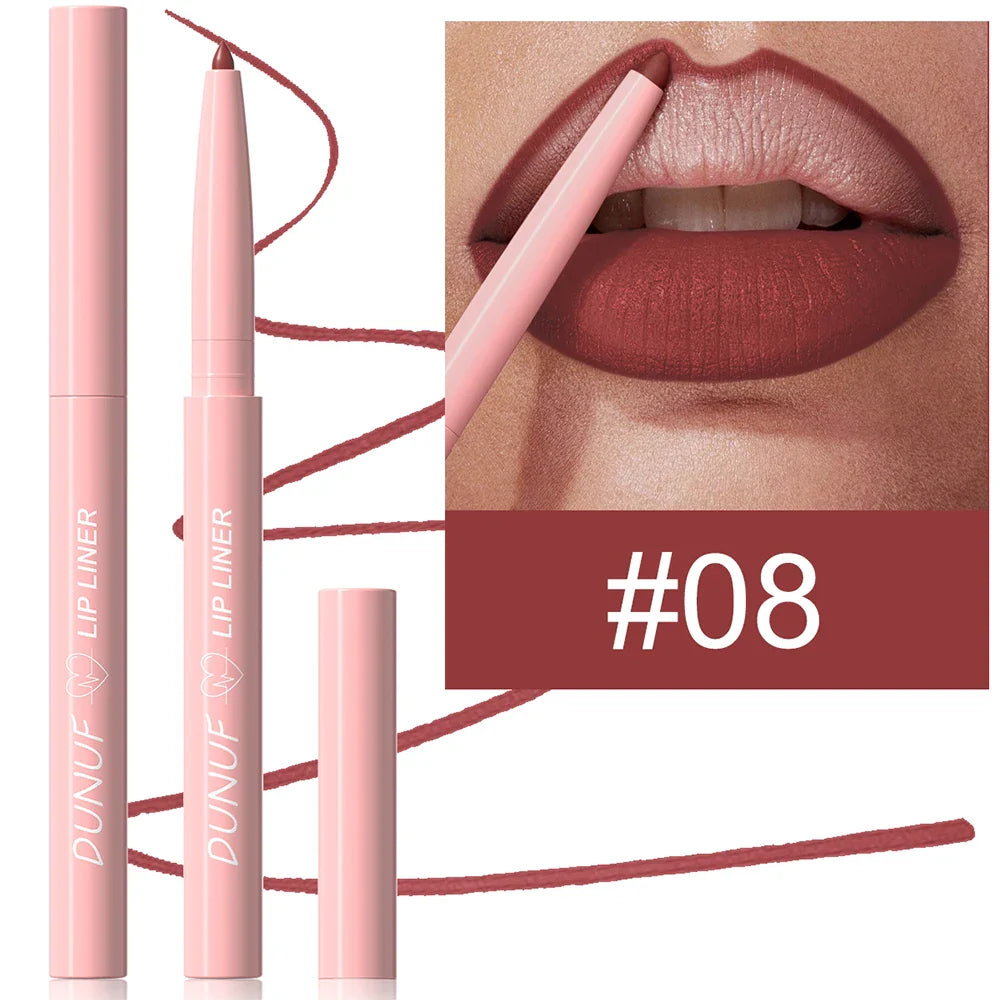 12-Color Luxury Matte Lipliner - Waterproof, Moisturizing,Long-Lasting,Non-Stick,Perfect Versatile Shades for All Skin Types
