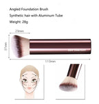 1pcs Angled Foundation Makeup Brush Powder Foundation Make Up Brushes Metal Handle Aluminum Tube Hourglass High quality cosmetic