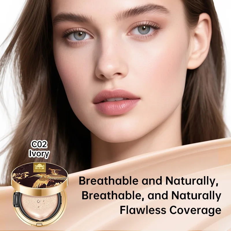 Catkin Phoenix Cushion Foundation Full Coverage, Sheer Satin Finish, Refill Included, Light Beige
