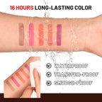 5Color Liquid Peel-off Lip Gloss Waterproof Long-lasting Matte Lipstick Non-stick Cup Makeup Moisturizing Lip Tattoo Pigment