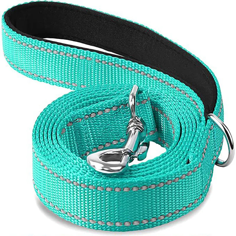 1.2/1.5/1.8M/Night Reflective Pet Towing Rope Collar Nylon Reinforcement Rope Walking Dog Towing Rope Collar Strap Dog Rope