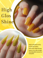 15ml Goose Yellow Nail Polish Gel, Popular Product in 2025, Lemon Yellow Phototherapy Gel Semi-permanent Nail Polish Pintauñas